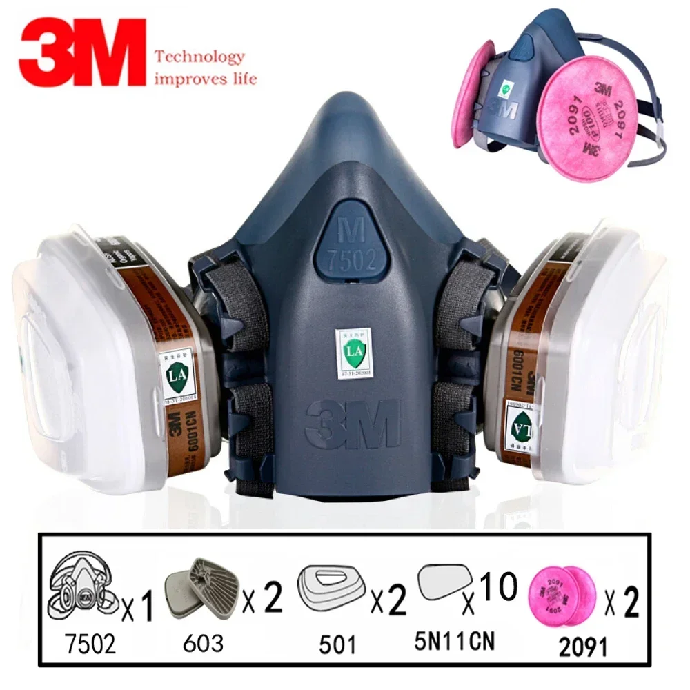 17 в 1 3M 7502 Пылезащитный га – обзор и цена Dust Mask Construction